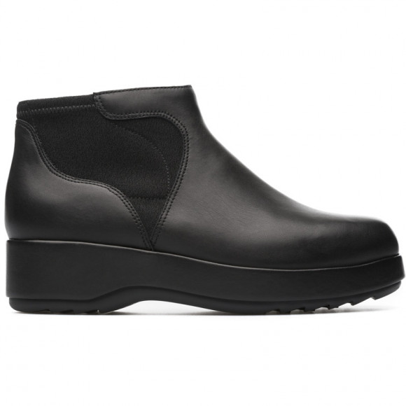 CAMPER Dessa - Ankle boots for Women - Black, Smooth leather/Cotton fabric - K400204