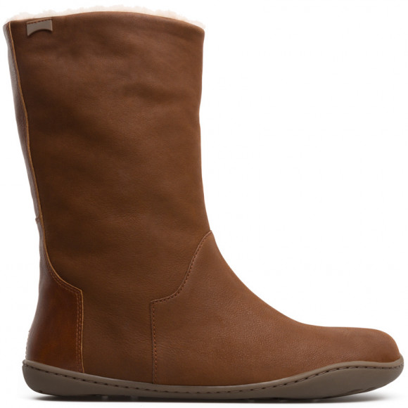 CAMPER Peu - Boots for Women - Brown, Smooth leather - K400295