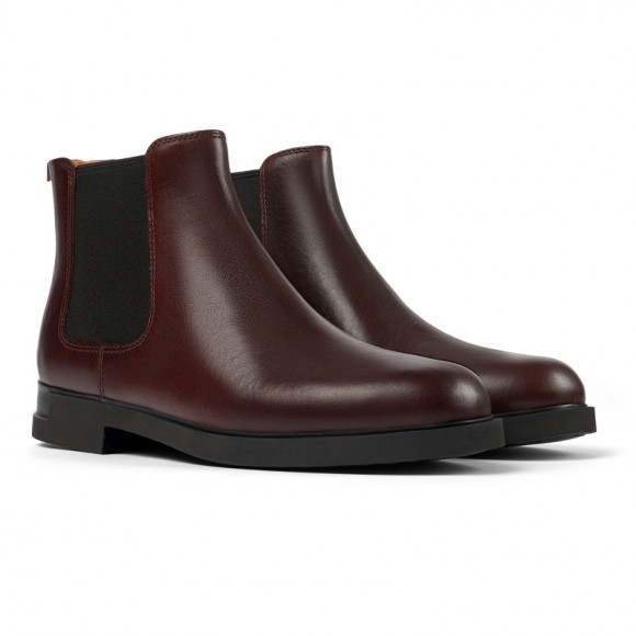 Camper Iman - Ankle Boots For Women - Burgundy, Smooth Leather - K400299