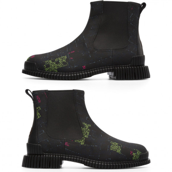 CAMPER Twins by Cristian Zuzunaga - Ankle boots for Women - Black,Green,Pink, Cotton fabric/Smooth leather - K400432
