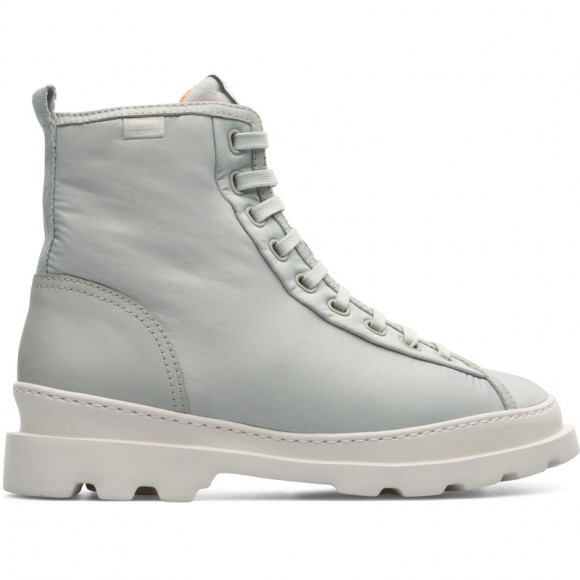 CAMPER Brutus - Ankle boots for Women - Grey, Cotton fabric/Smooth leather - K400530