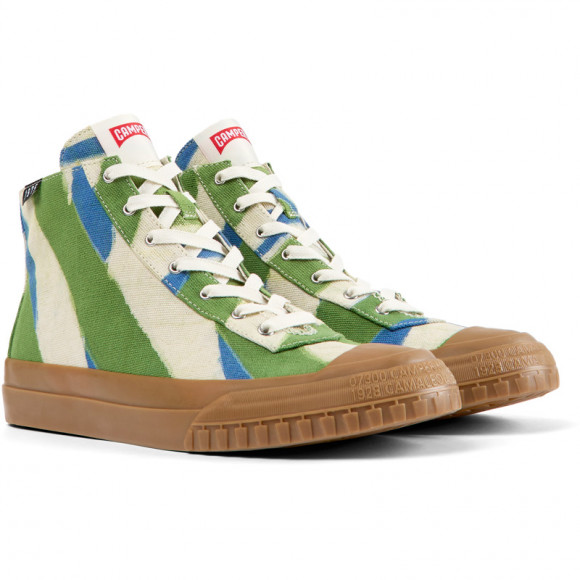 Camper X Efi - Sneakers For Women - Green, Blue, White, Cotton Fabric - K400541