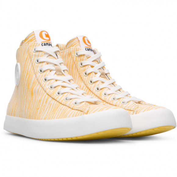 Camper Imar - Ankle Boots For Women - Beige, Yellow, Cotton Fabric - K400542