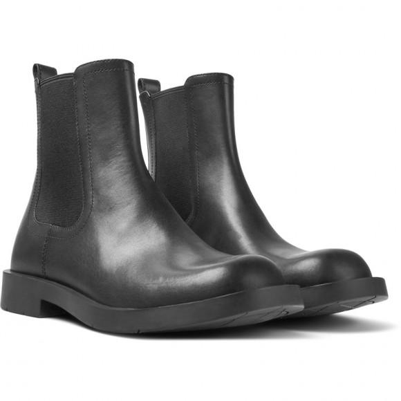 Camper Mil 1978 - Ankle Boots For Women - Black, Smooth Leather - K400564