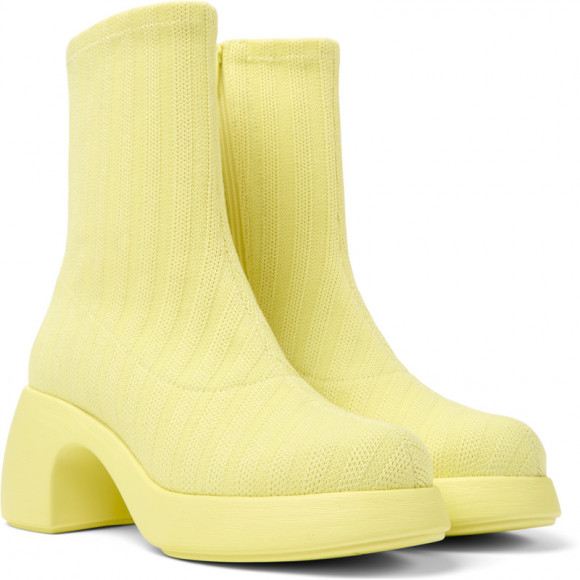 Camper Thelma Tencel® - Ankle Boots For Women - Yellow, Cotton Fabric - K400684