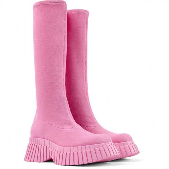 Camper Bcn - Boots For Women - Pink, Cotton Fabric - K400689