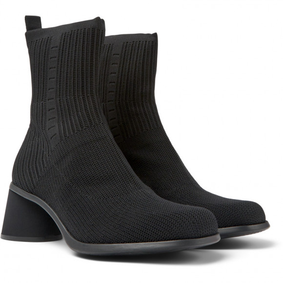 Camper Kiara - Ankle Boots For Women - Black, Cotton Fabric - K400709