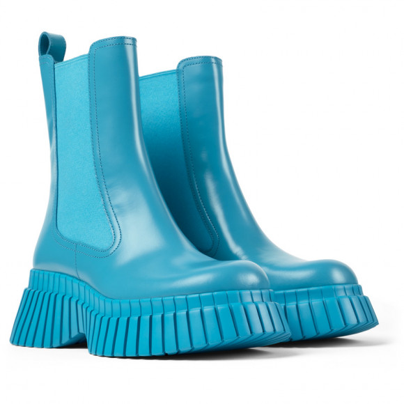 Camper Bcn - Ankle Boots For Women - Blue, Smooth Leather - K400726