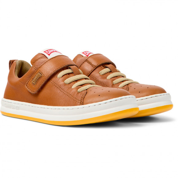 Camper Runner - Sneakers For Girls - Brown, Smooth Leather - K800247