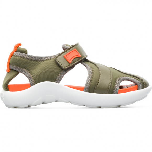 CAMPER Wous - Sandals for Girls - Green, Cotton fabric - K800302