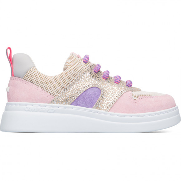 CAMPER Runner Up - Sneakers for Girls - Beige,Grey,Pink, Cotton fabric - K800338