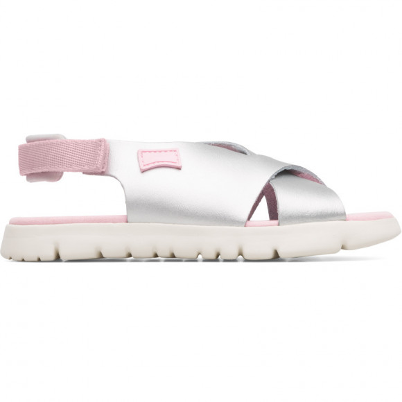 CAMPER Oruga - Sandals for Girls - Grey, Smooth leather - K800345