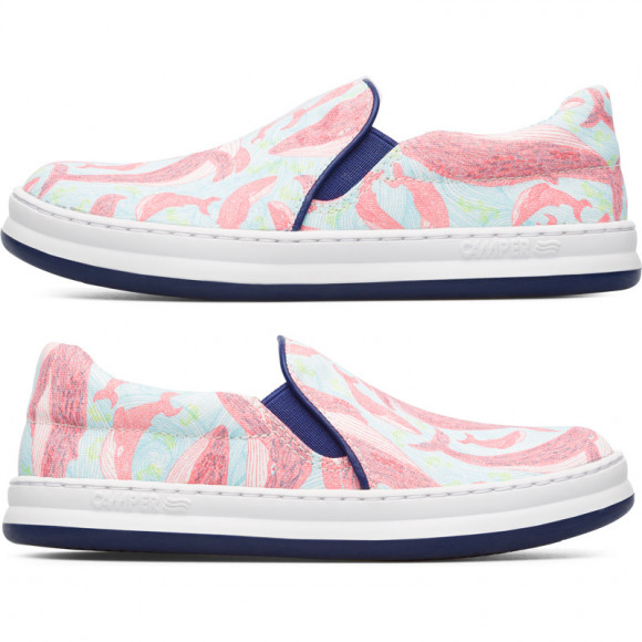 CAMPER Twins - Sneakers for Girls - Blue,Red, Cotton fabric - K800359