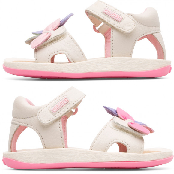 CAMPER Twins - Sandals for First walkers - Beige, Smooth leather - K800364