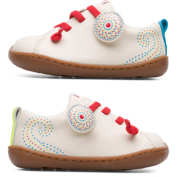 CAMPER Twins - Smart casual shoes for First walkers - Beige, Smooth leather - K800394
