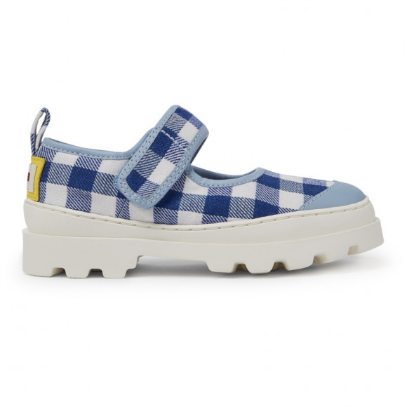 CAMPER Brutus - Smart casual shoes for Girls - Blue,White, Cotton fabric/Smooth leather - K800421