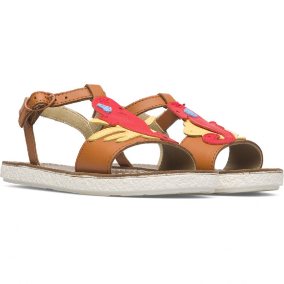CAMPER Twins - Sandals for Girls - Brown - K800427