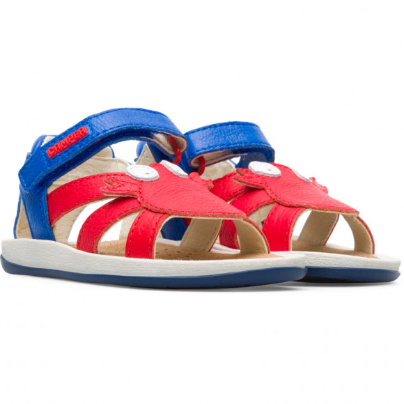 Camper Twins - Sandals For First Walkers - Red, Smooth Leather - K800441