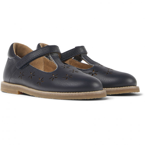 Camper Savina - Smart Casual Shoes For Girls - Blue, Smooth Leather - K800474