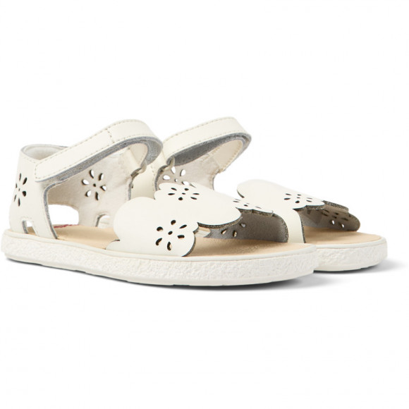 Camper Miko - Sandals For Girls - White, Smooth Leather - K800477