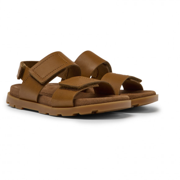 Camper Brutus Sandal - Sandals For Girls - Brown, Smooth Leather - K800490