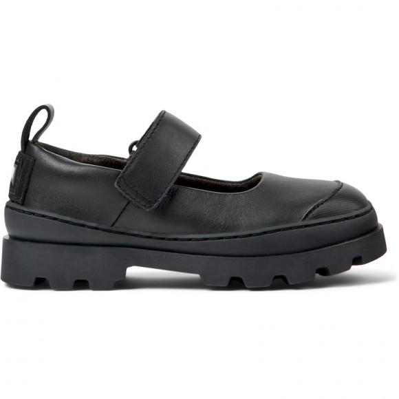 CAMPER Brutus - Smart casual shoes for Girls - Black, Smooth leather/Cotton fabric - K800522