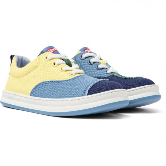 Camper Twins - Sneakers For Girls - Blue, Yellow, Green, Cotton Fabric - K800540