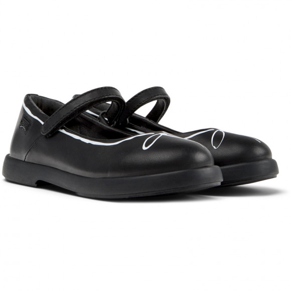 CAMPER Twins - Sneakers for Girls - Black, Smooth leather - K800549