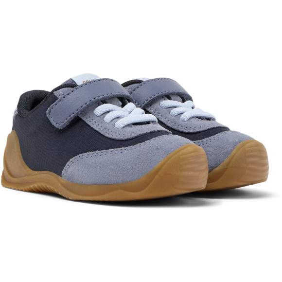 CAMPER Dadda - Sneakers for First walkers - Blue,Grey, Cotton fabric - K800607