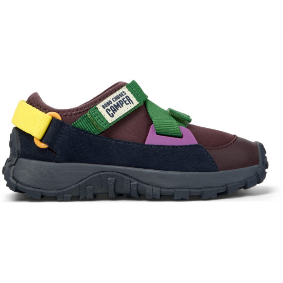 CAMPER Twins - Smart casual shoes for Girls - Burgundy,Blue, Cotton fabric - K800660