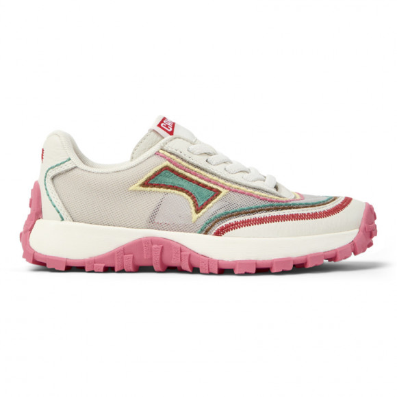 CAMPER Twins - Sneakers for Girls - Beige,White, Cotton fabric/Smooth leather - K800685