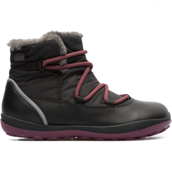 CAMPER Peu Pista - Boots for  - Black, Smooth leather/Cotton fabric - K900141