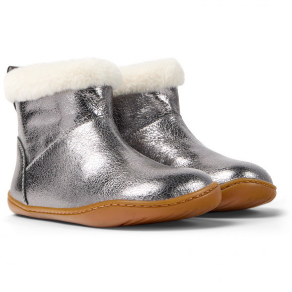 CAMPER Peu - Ankle boots for Girls - Grey, Smooth leather - K900365