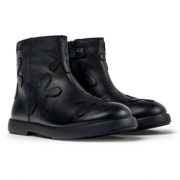 CAMPER Twins - Ankle boots for Girls - Black, Smooth leather - K900374