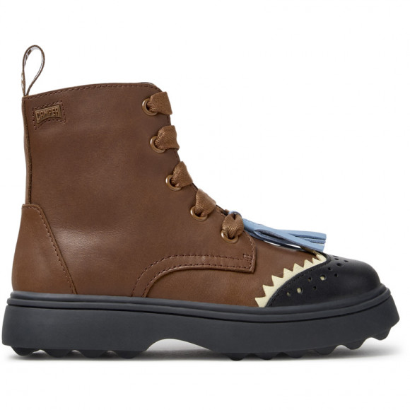 CAMPER Twins - Smart casual shoes for Girls - Brown, Smooth leather - K900422