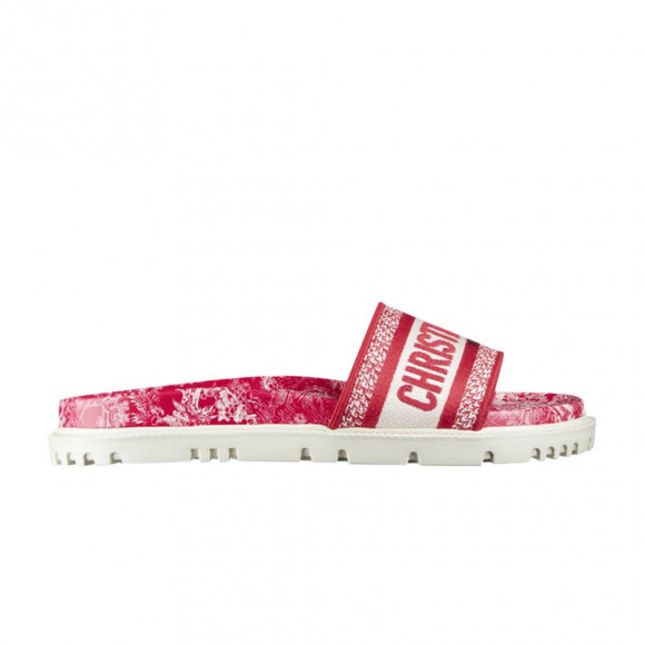 Dior Wmns DWay Slide 'Toile de Jouy Flowers Embroidered - Red' | Women's Size 5 - KCQ550TJE-S32W