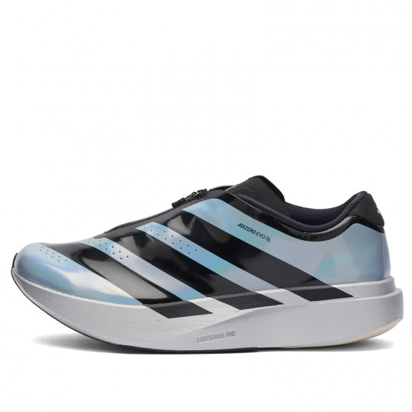 Adidas Men's Evo SL Zip Sneaker in Silver Met./Core Black/Halo Silver - KH7787
