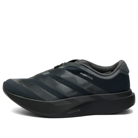 Adidas Women's Adizero Evo Sl Zip-Up Sneaker in Core Black/Grey Six/Silver Met. - KI4797