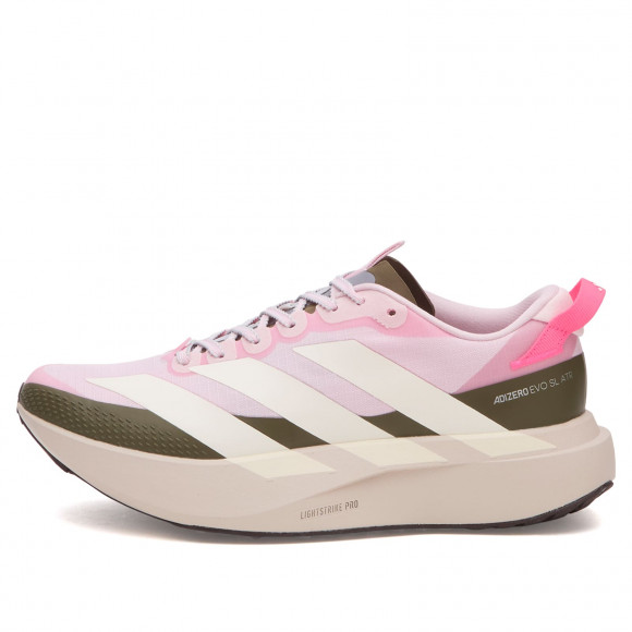 Adidas Running Women's adidas Adizero Evo Sl Atr W Sneaker in Clear Pink/Chalk White/Putty Mauve - KI5180