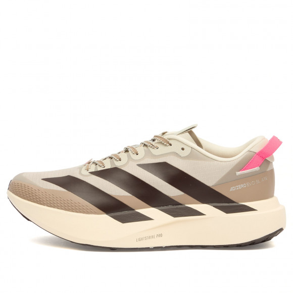 Adidas Running Men's adidas Adizero Evo Sl Atr Sneaker in Wonder White/Aurora Coffee/Lucid Pink - KI5181
