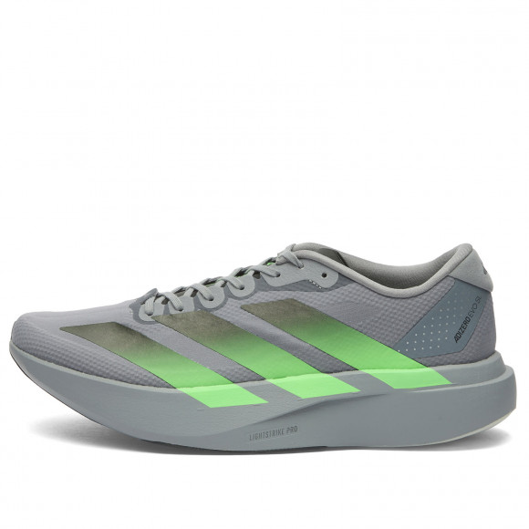 Adidas Running Men's adidas Adizero Adios Evo Sl Woven Sneaker in Grey/Screaming Green/Carbon - KI6927
