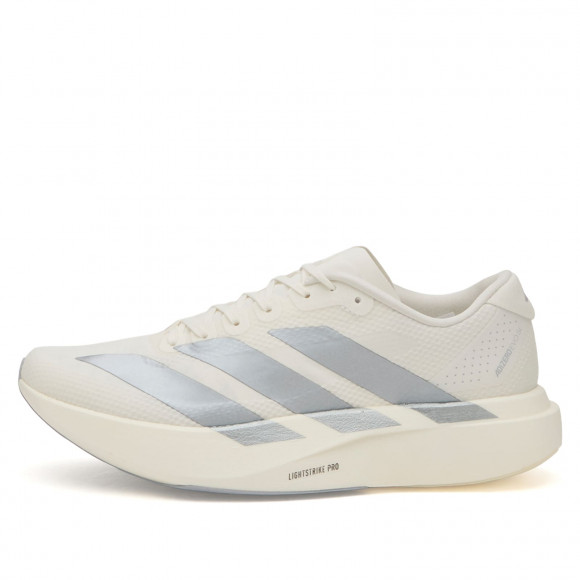 Adidas Running Women's Adidas Adizero Evo SL Woven Sneaker in Core White/Halo Silver - KI6928