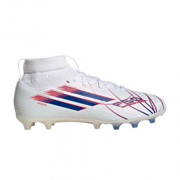 adidas F50 Sparkfusion League Mid FG AG Little Kid 'Cloud White Royal Blue' | Kid's Size 5 - KJ1438