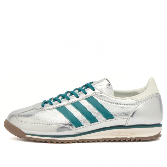 Adidas Women's Sl 72 OG Sneaker in Silver Met./Rich Green/Off White - KJ2293