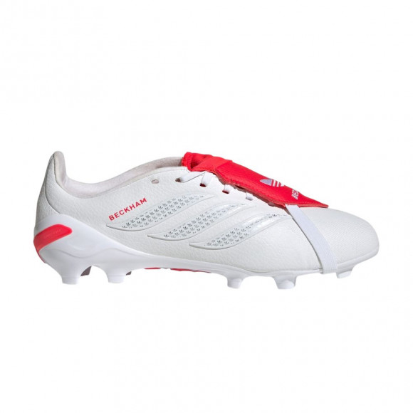 David Beckham x adidas Predator League Foldover Tongue FG J 'Cloud White Silver Metallic' | Kid's Size 6 - KJ4203