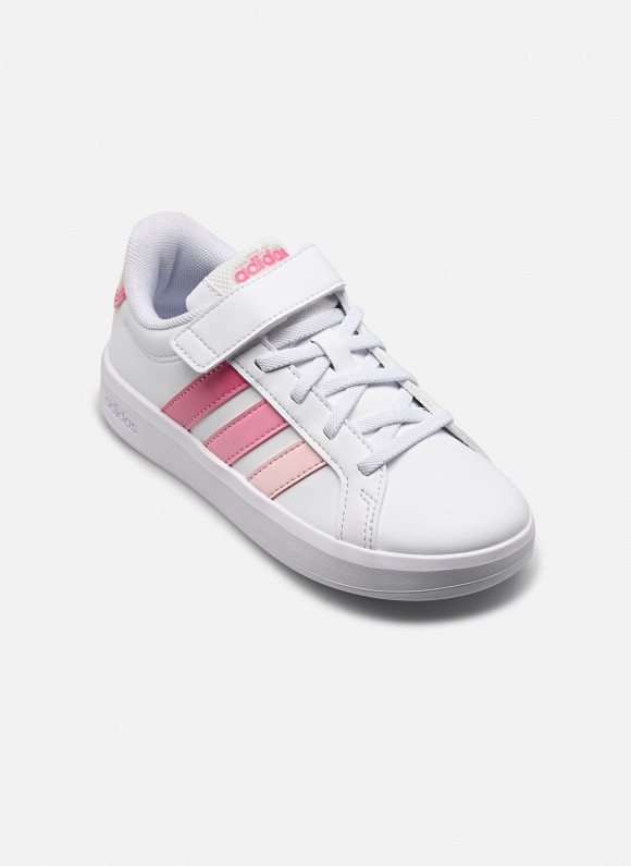 adidas Grand Court 3.0 Little Kid 'Cloud White Pink Fusion' | Kid's Size 3 - KJ4370