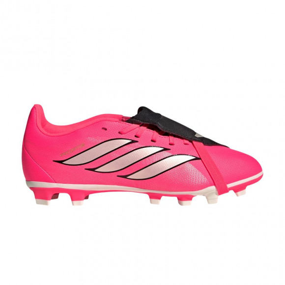 adidas Predator Club Fold-Over Tongue FG MG Little Kid 'Solar Turbo' | Pink | Kid's Size 4 - KJ6746