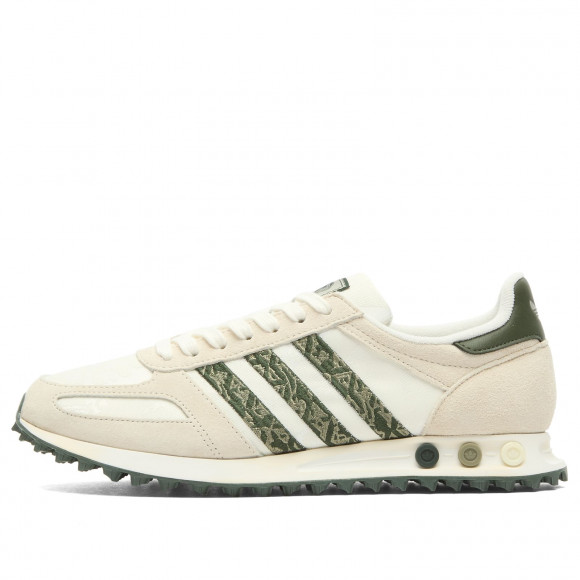 END. x Adidas x Labrum LA Trainer Sneaker in Off White/Shadow Green/Silver Pebble - KJ8686