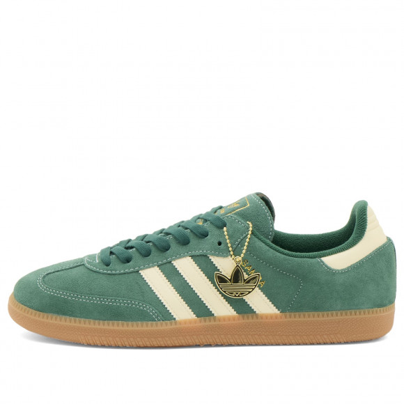 Adidas Men's Samba OG Sneaker in Collegiate Green/Warm Vanilla/Gum - KK2274