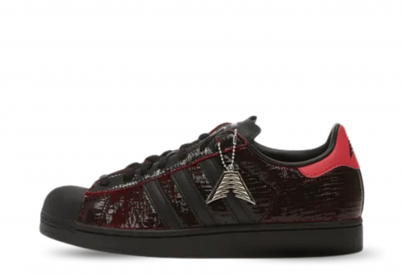 adidas x Anthony Edwards Superstar II Core Black Pure Ruby - KZ9164
